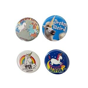 Unicorns Colorful One Inch Buttons 1" Pinback Pins New Jewelry